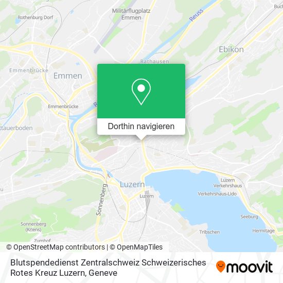 Blutspendedienst Zentralschweiz Schweizerisches Rotes Kreuz Luzern Karte