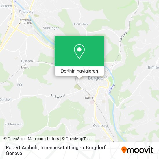 Robert Ambühl, Innenausstattungen, Burgdorf Karte