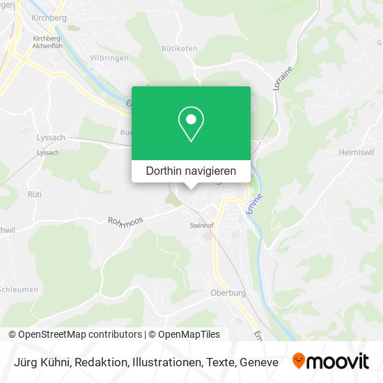 Jürg Kühni, Redaktion, Illustrationen, Texte Karte