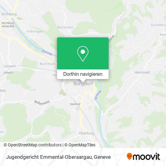 Jugendgericht Emmental-Oberaargau Karte