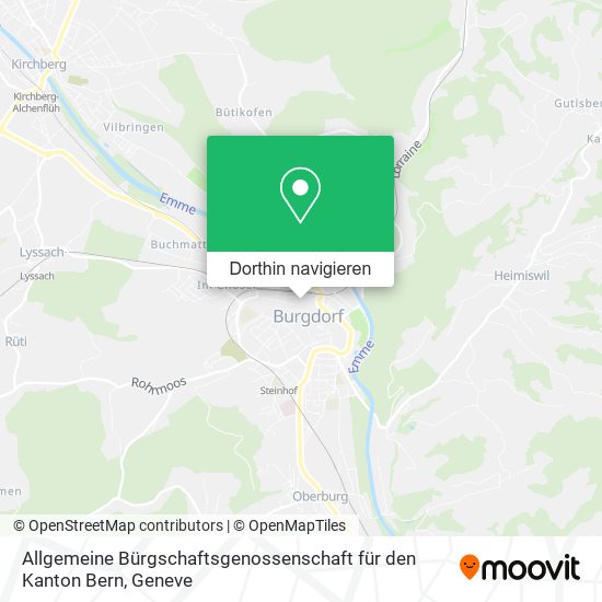 Allgemeine Bürgschaftsgenossenschaft für den Kanton Bern Karte