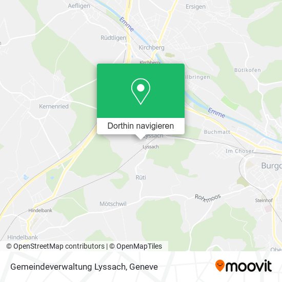 Gemeindeverwaltung Lyssach Karte