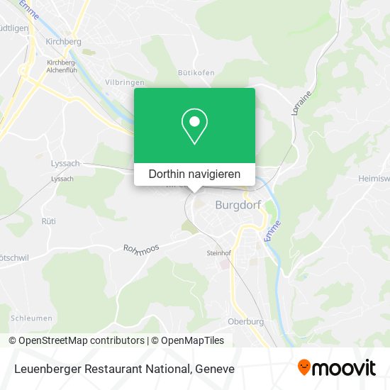 Leuenberger Restaurant National Karte