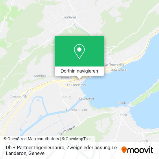 Dh + Partner Ingenieurbüro, Zweigniederlassung Le Landeron Karte