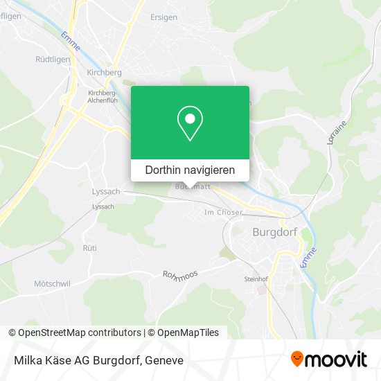 Milka Käse AG Burgdorf Karte