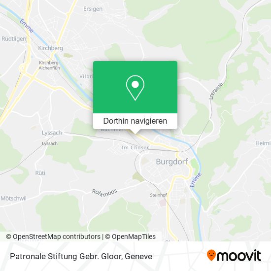 Patronale Stiftung Gebr. Gloor Karte