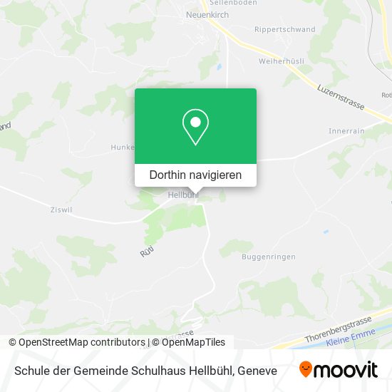 Schule der Gemeinde Schulhaus Hellbühl Karte