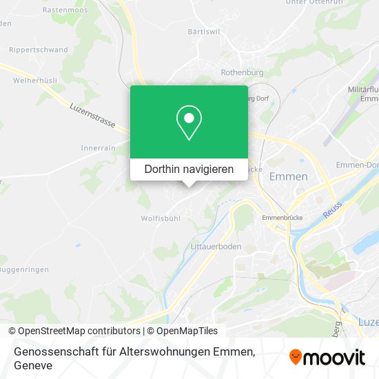 Genossenschaft für Alterswohnungen Emmen Karte