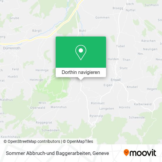 Sommer Abbruch-und Baggerarbeiten Karte