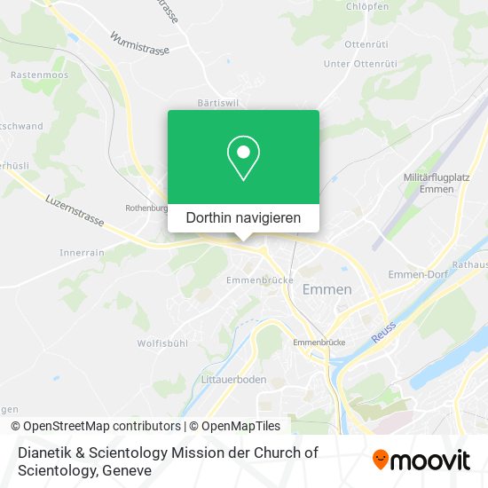 Dianetik & Scientology Mission der Church of Scientology Karte