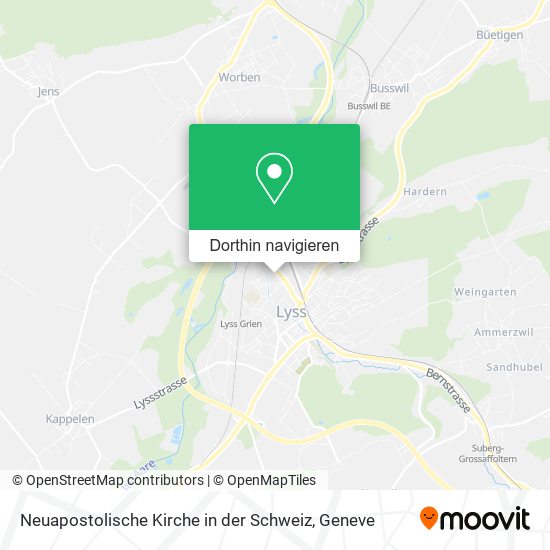 Neuapostolische Kirche in der Schweiz Karte