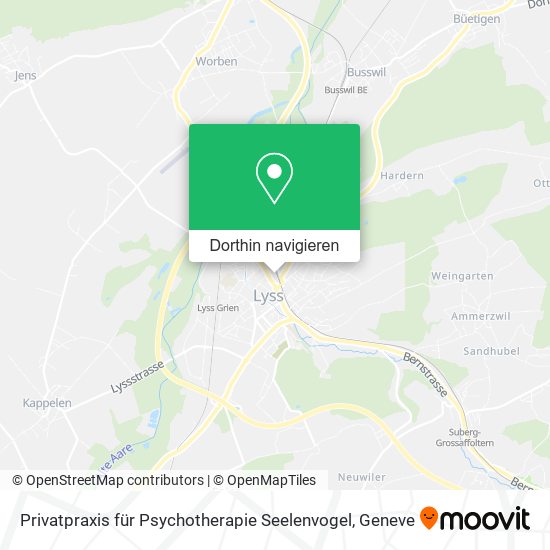 Privatpraxis für Psychotherapie Seelenvogel Karte