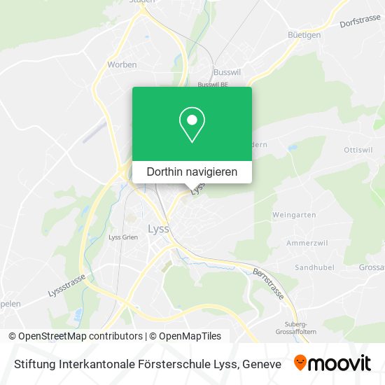 Stiftung Interkantonale Försterschule Lyss Karte