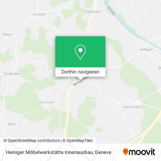 Heiniger Möbelwerkstätte Innenausbau Karte