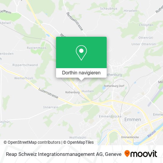 Reap Schweiz Integrationsmanagement AG Karte