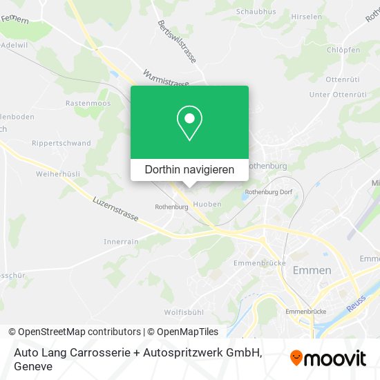 Auto Lang Carrosserie + Autospritzwerk GmbH Karte
