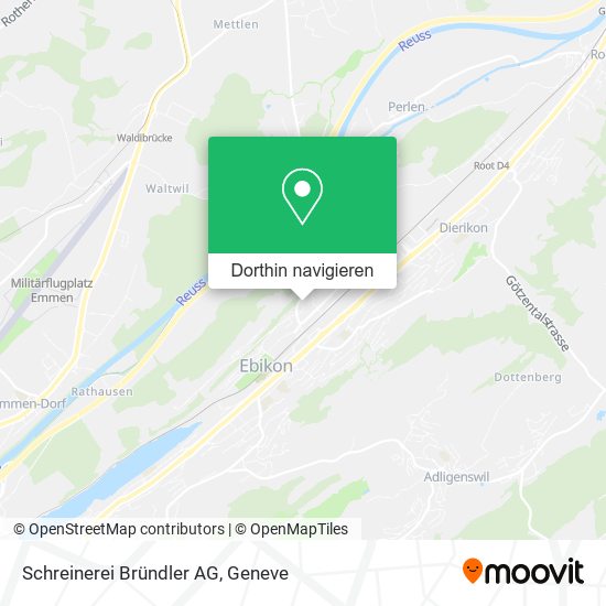 Schreinerei Bründler AG Karte