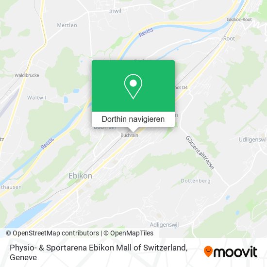 Physio- & Sportarena Ebikon Mall of Switzerland Karte