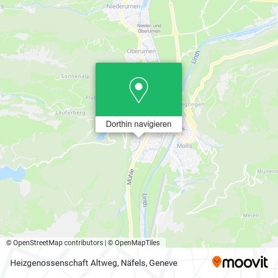 Heizgenossenschaft Altweg, Näfels Karte