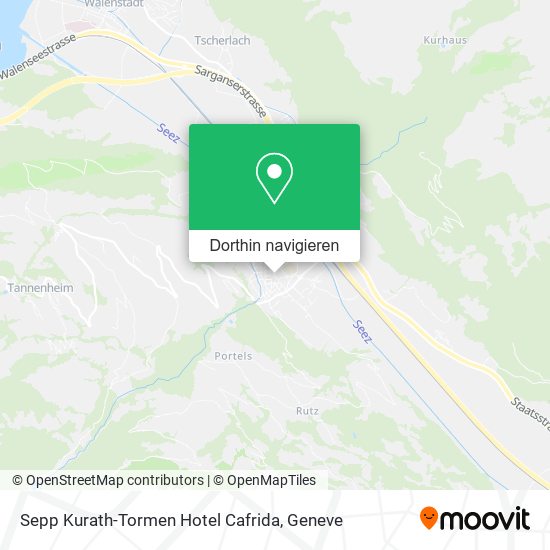 Sepp Kurath-Tormen Hotel Cafrida Karte