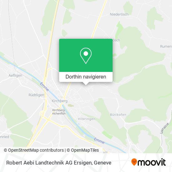 Robert Aebi Landtechnik AG Ersigen Karte