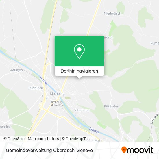 Gemeindeverwaltung Oberösch Karte