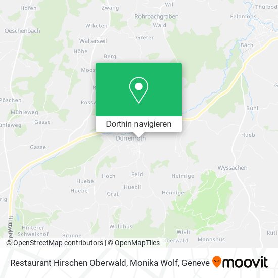 Restaurant Hirschen Oberwald, Monika Wolf Karte