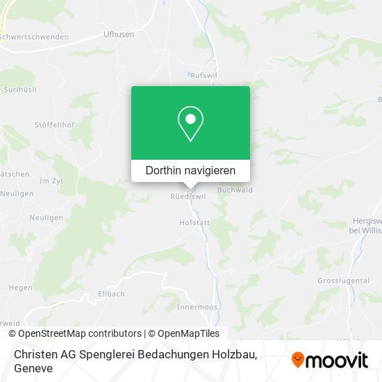 Christen AG Spenglerei Bedachungen Holzbau Karte