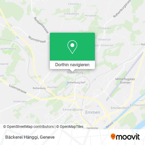 Bäckerei Hänggi Karte