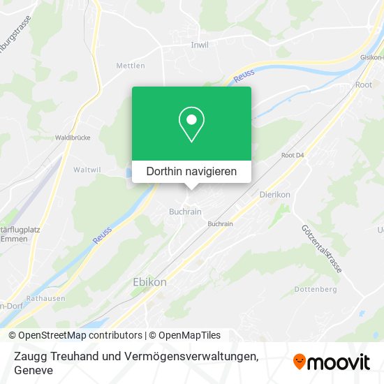 Zaugg Treuhand und Vermögensverwaltungen Karte
