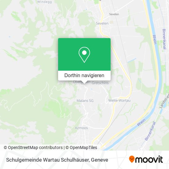 Schulgemeinde Wartau Schulhäuser Karte