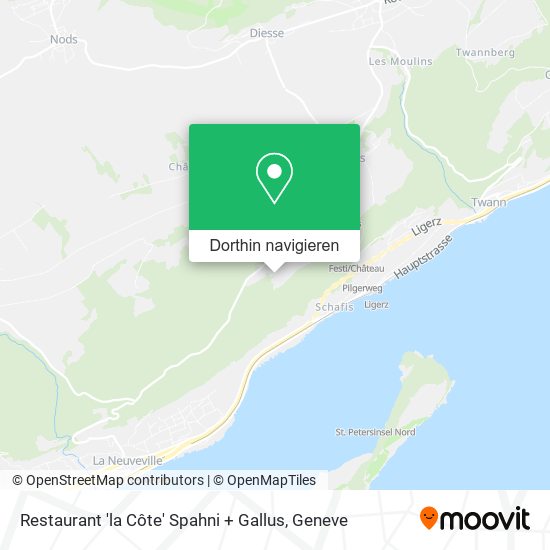 Restaurant 'la Côte' Spahni + Gallus Karte