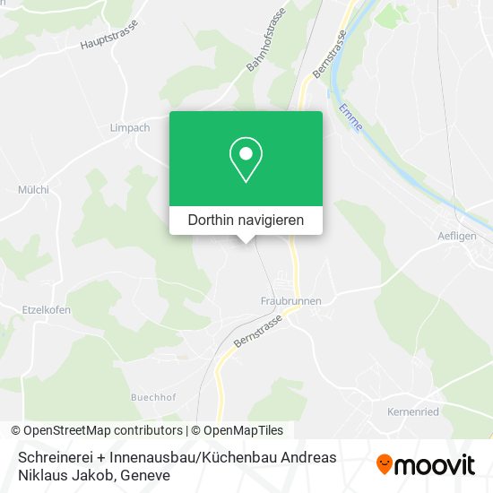 Schreinerei + Innenausbau / Küchenbau Andreas Niklaus Jakob Karte