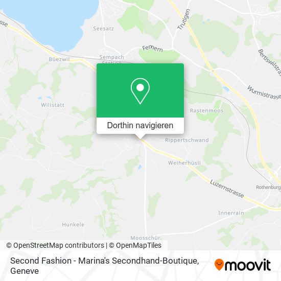 Second Fashion - Marina's Secondhand-Boutique Karte