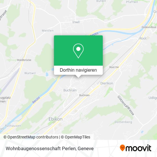Wohnbaugenossenschaft Perlen Karte