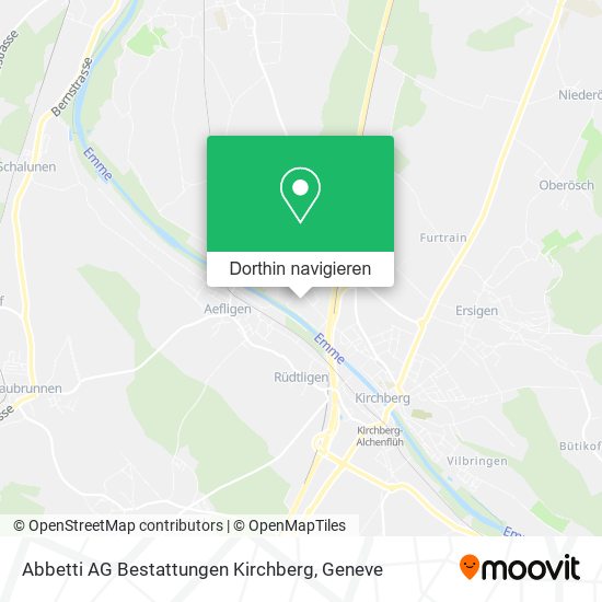 Abbetti AG Bestattungen Kirchberg Karte