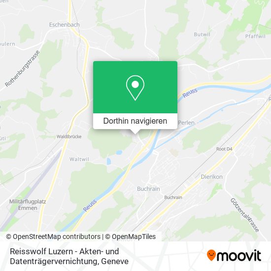 Reisswolf Luzern - Akten- und Datenträgervernichtung Karte