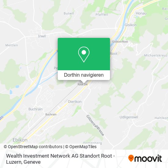 Wealth Investment Network AG Standort Root - Luzern Karte