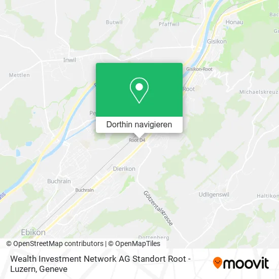Wealth Investment Network AG Standort Root - Luzern Karte