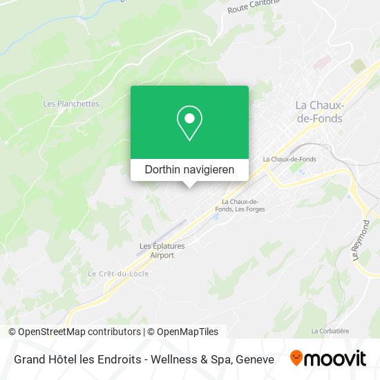Grand Hôtel les Endroits - Wellness & Spa Karte
