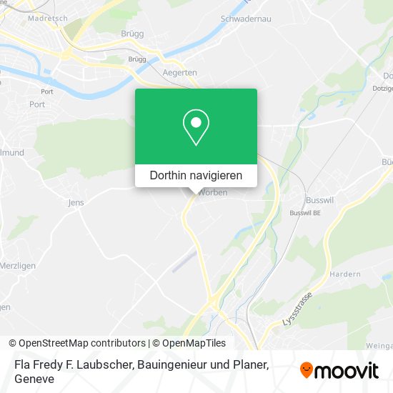 Fla Fredy F. Laubscher, Bauingenieur und Planer Karte