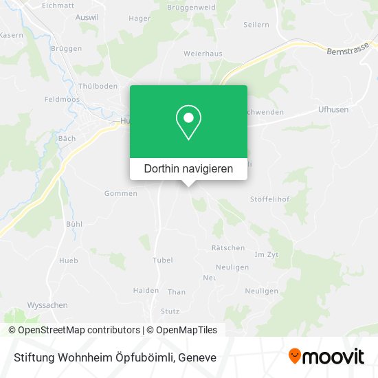 Stiftung Wohnheim Öpfuböimli Karte
