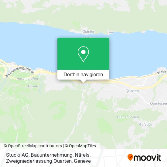 Stucki AG, Bauunternehmung, Näfels, Zweigniederlassung Quarten Karte