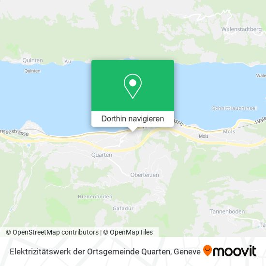Elektrizitätswerk der Ortsgemeinde Quarten Karte