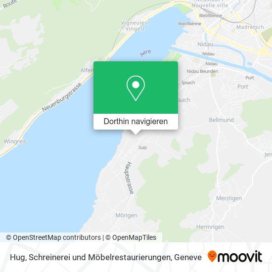 Hug, Schreinerei und Möbelrestaurierungen Karte