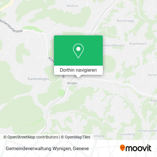 Gemeindeverwaltung Wynigen Karte