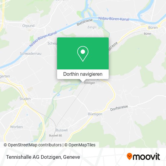 Tennishalle AG Dotzigen Karte
