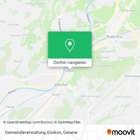 Gemeindeverwaltung Gisikon Karte