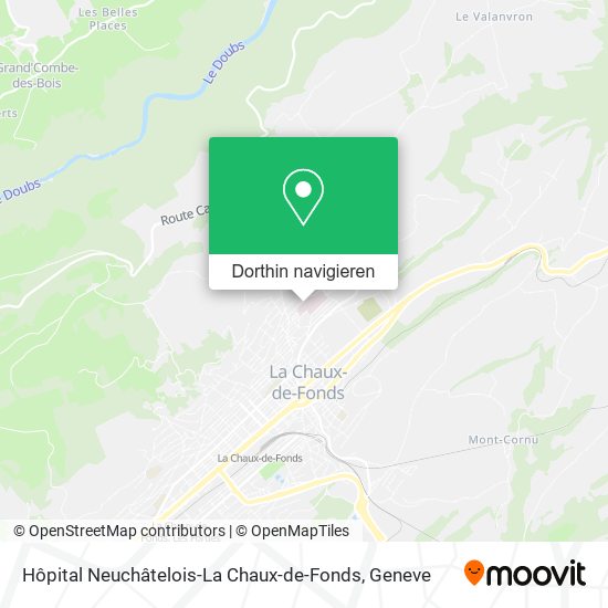Hôpital Neuchâtelois-La Chaux-de-Fonds Karte