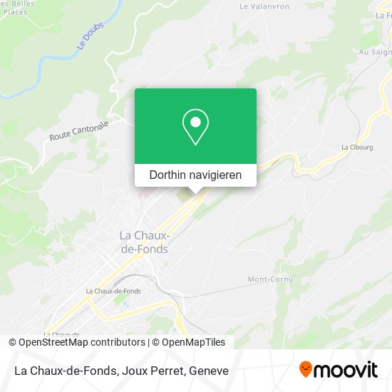 La Chaux-de-Fonds, Joux Perret Karte